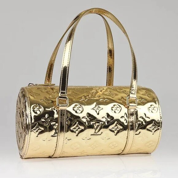 Authentic LOUIS VUITTON Limited Edition Gold Papillon Monogram Shoulder Bag LV - Picture 9 of 13
